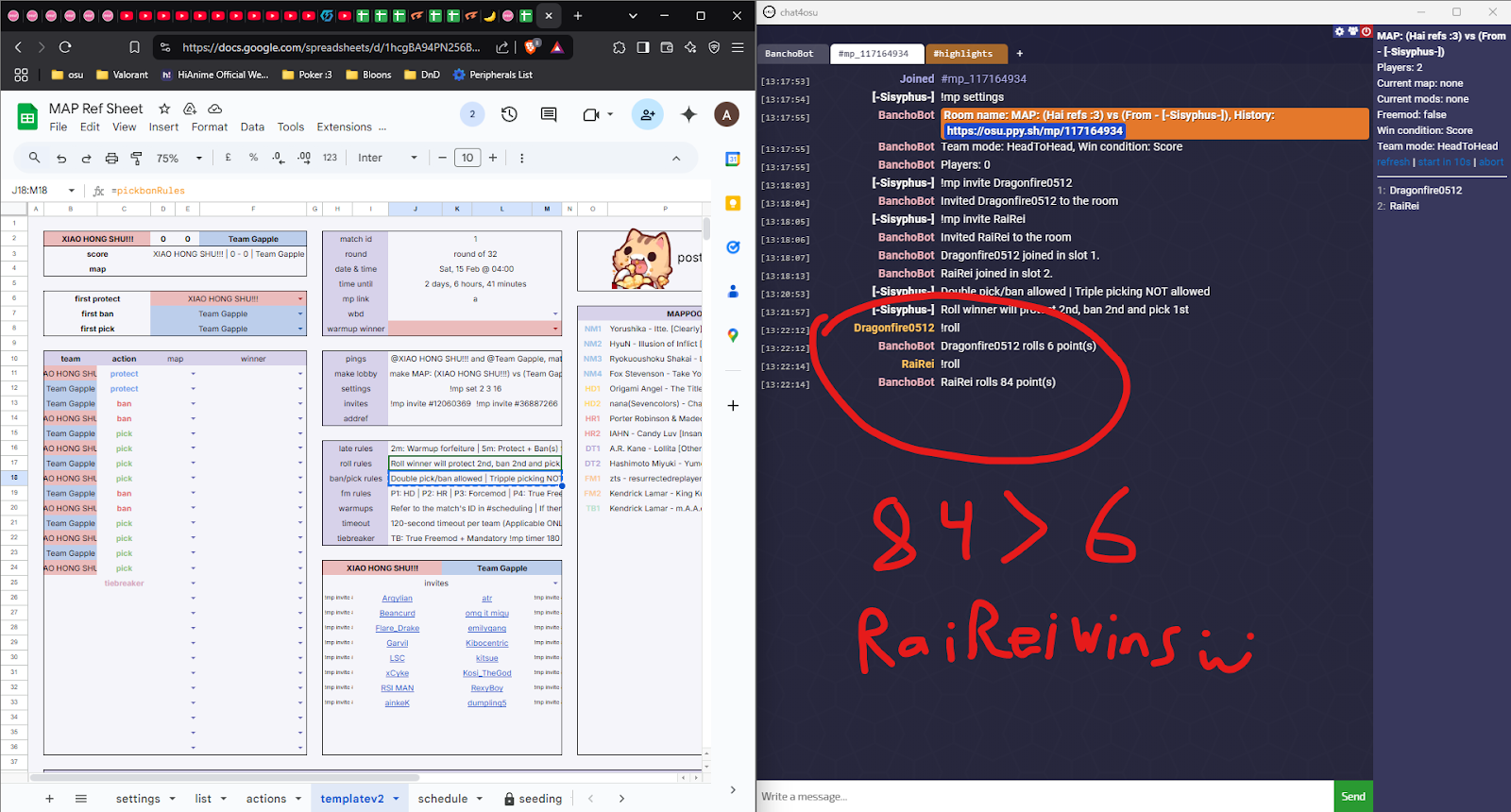 Roll Results Example